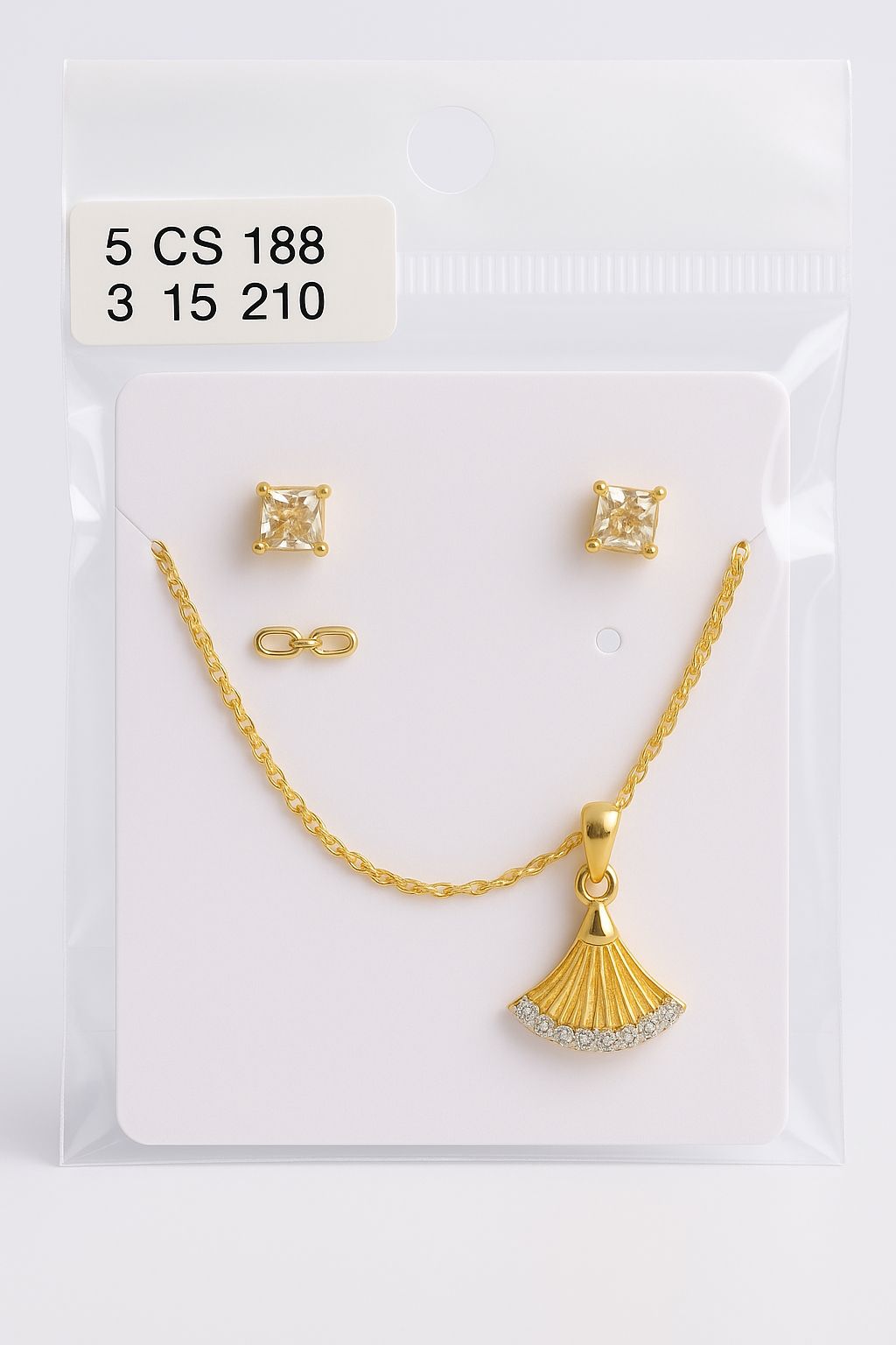 Gold-Plated Fan Necklace